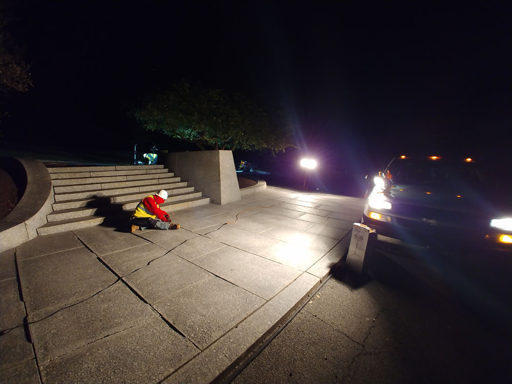 Grolar Sealants Arlington National Cemetary Work Night