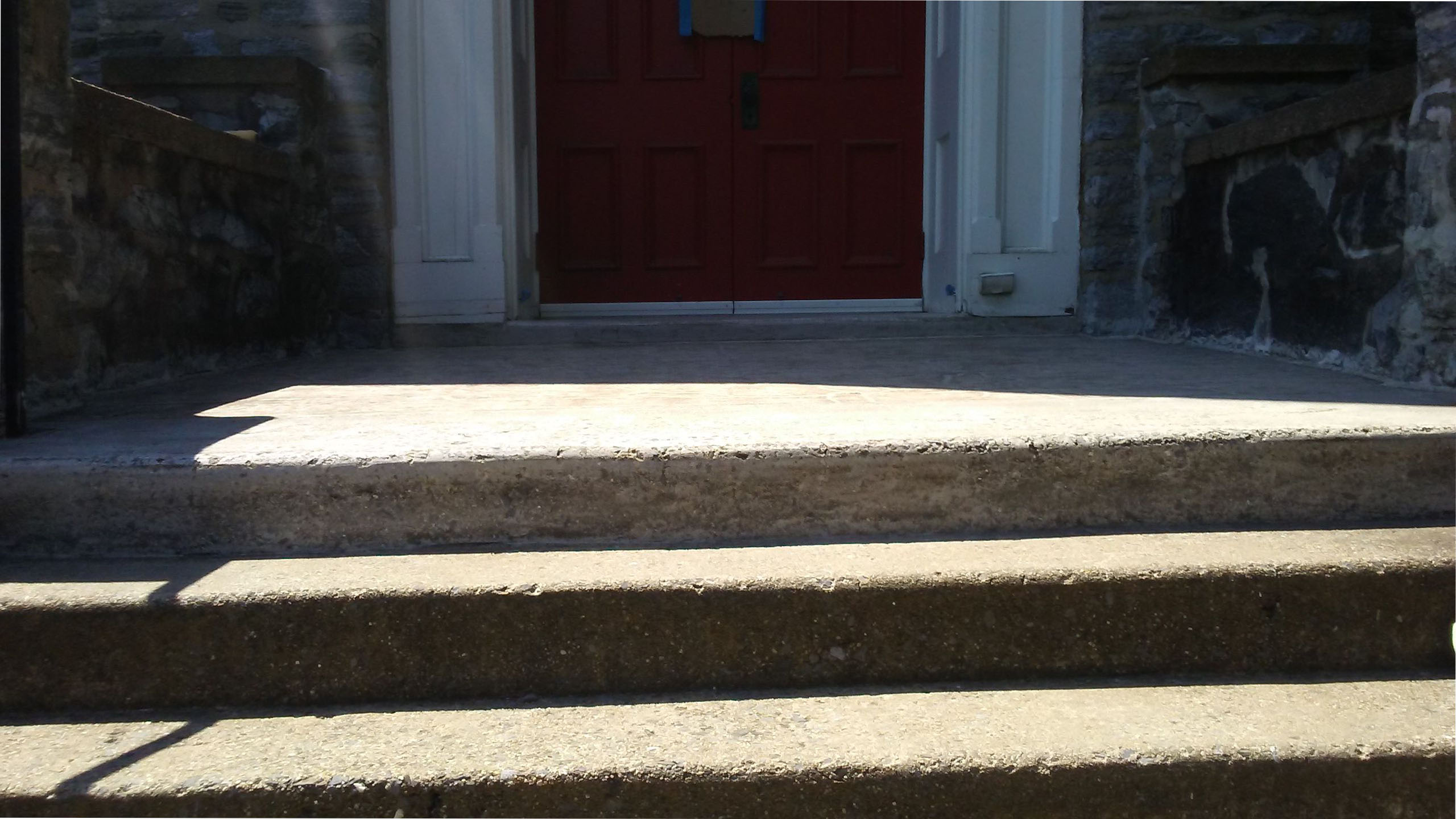 Grolar Sealants Front Church Stoop Before